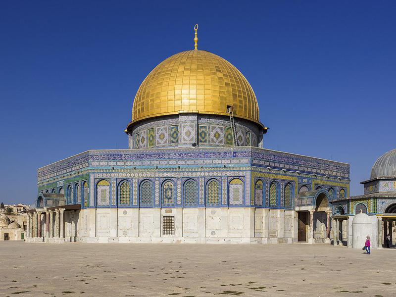 The Dome of the Rock is not completely off-limits; Muslims are allowed into the holy site.