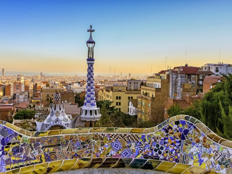 A view of Barcelona from Park Guell.