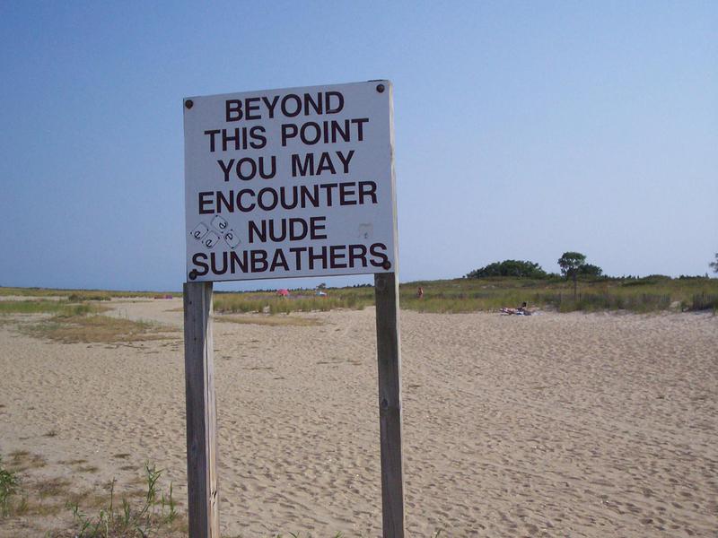 bathing suits optional sign