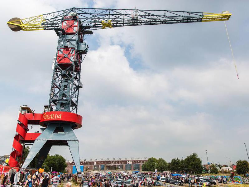 Rooms at this crane-turned-hotel put guests on high.