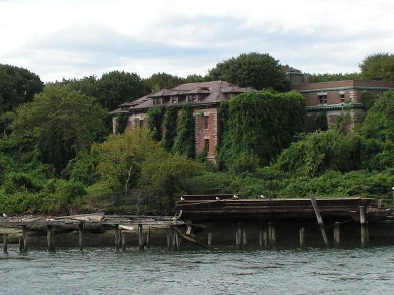 Riverside Hospital sits abandoned on North Brother Island.