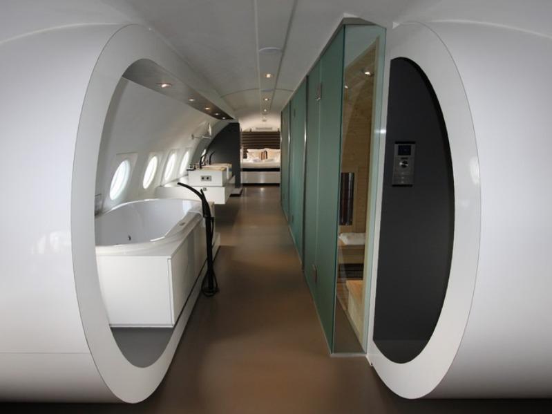 The aptly named "Airplane Suite" is set in, well, an old airplane.