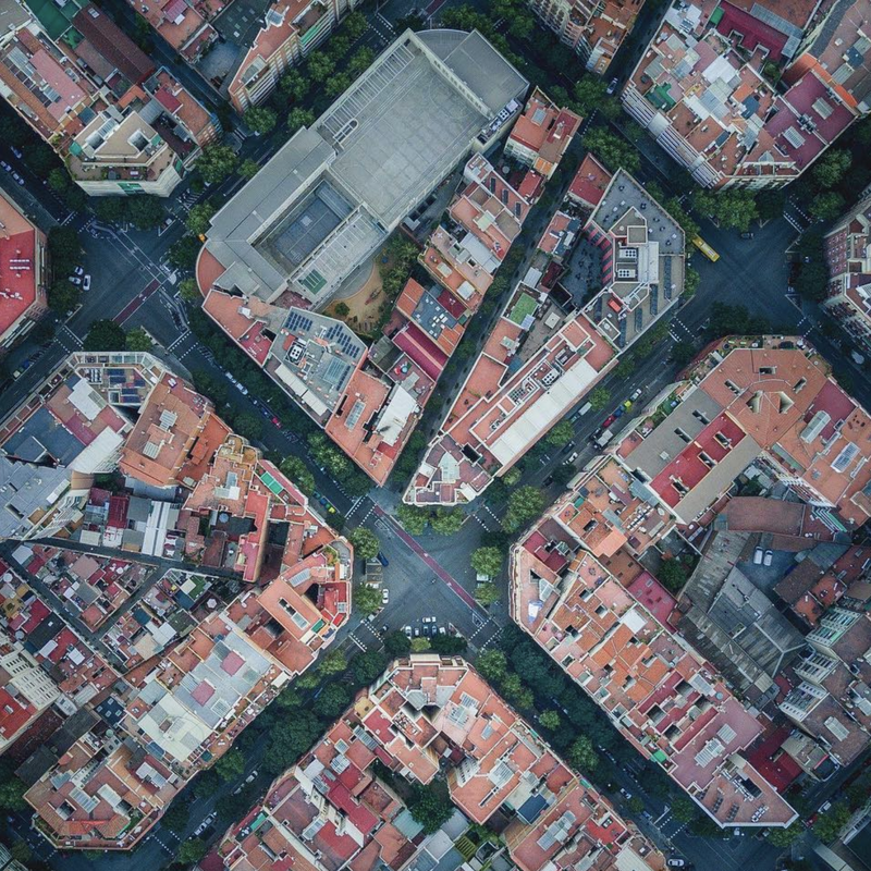 Symmetry in Barcelona, Spain.