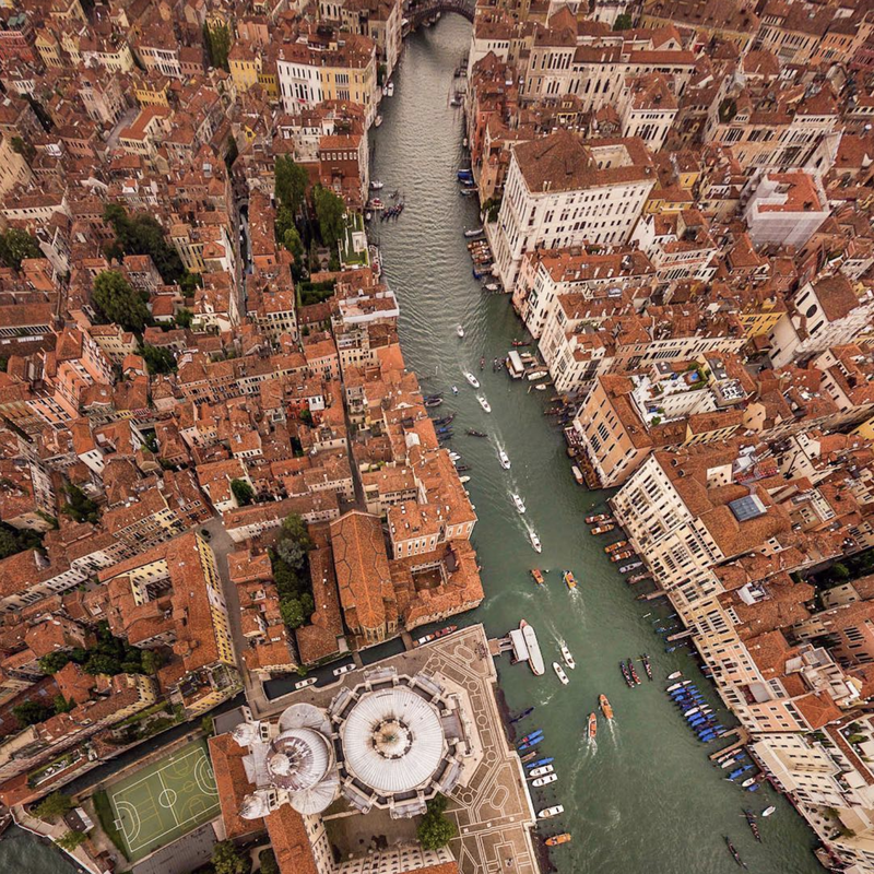 The Grand Canal in Venice looks even more grand from this angle.